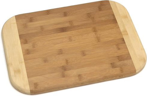 Lipper International Bamboo Wood Two-Tone Kitchen Cutting and Serving Board, Large, 15-3/4" x 11-3/4"