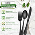 HaWare 24-Piece Black Silverware Set - Stainless Steel Cutlery Set for 4, Includes Knives, Forks, Spoons