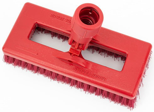 SPARTA 3638831EC05 Polyester Rectangle Scrub Brush | Floor Brush with Swivel Head for Cleaning, 8 Inches, Red