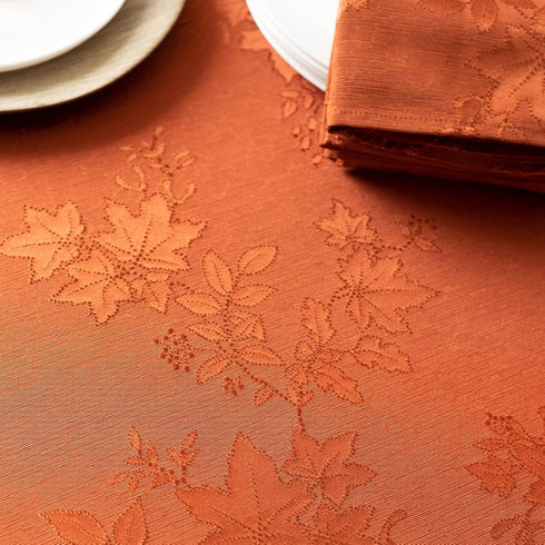 Countryside 52" 70" Benson Mills Tablecloth, Leaves Damask Fabric Tablecloth, Fall, Harvest & Thanksgiving Table Cloth