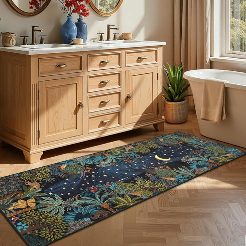 2x6 GarveeHome Jungle Washable Runner Rug for Kitchen, Soft Animal Print Hallway Runner Non Slip Green Entryway Rug