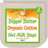 Pro Quality Organic Cotton Nut Milk Bag, 2 Pack, 12"X12" XL Heavy Duty Reusable Food Strainer, BPA-Free