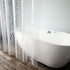 AooHome 3D Stone Shorter Shower Curtain, 72 Wx66 L inch, Water Repellent, Semi Transparent with Bottom Magnets