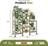 3 7 Bamworld Plant Stand with Wheels for Indoor Plants Wood Outdoor Tiered Shelf Tire Potted Ladder Plant Holder Table