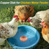 HAEZU Feeder|4-inch Diameter,0.6mm Thick|99.99% 4 Copper Disk for Chicken Water Pure Copper Disc|Automatic Chicken