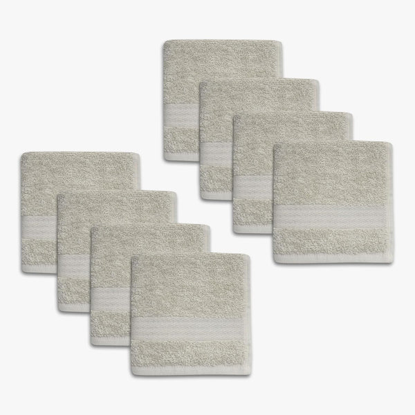 1888 Mills 8 Pack Premium Washcloth Set, True Classics Premium Cotton Blend,