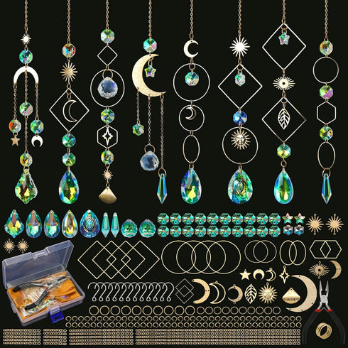 Sun Catcher Kits for Adults, 228pcs DIY Suncatcher Making Supplies Arts and