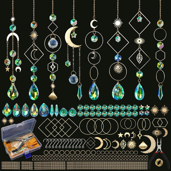 Sun Catcher Kits for Adults, 228pcs DIY Suncatcher Making Supplies Arts and