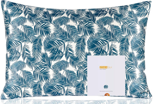 ZIMASILK 100% Pure Mulberry Silk Pillowcase for Hair and Skin Health, 19 Momme Silk Floral Print, Queen Size