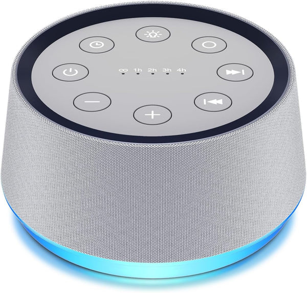LazyNight Sound Machine with 30 Soothing Sounds White Noise Machine 12 Colors Night