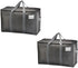 VENO 2 Pack Moving Bags, Heavy Duty Totes with Zipper, Extra Large Storage Boxes for Packaging (Dark Gray)