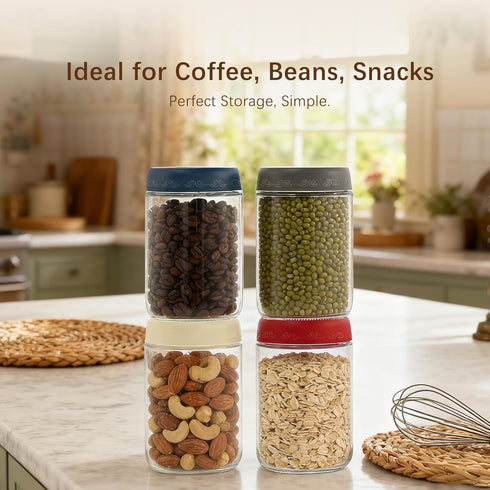 18 OZ 8 Pack (18oz-8 Pack) Overnight Oats Jars with Airtight Lids and Jar Sleeve, Glass Containers for Meal Prep