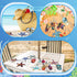 Bucherry 36 Pcs Beach Summer Party Favors, Wooden Surfboard Keychain Gifts for Hawaiian Luau