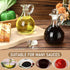 2 10.5 oz Set Teenyyou Pcs Oil and Vinegar Dispenser Cruet Olive Oil Dispenser Bottle Vinegar Glass Cruet for Kitchen