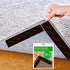 Rug Tape 8 Pcs Non Slip Carpet Gripper for Hardwood Floors, Washable Black Rug Stoppers to Prevent Sliding