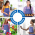 Aprons for Women, Adjustable Floral Cotton Kitchen Apron with 2 Pockets for Cooking, Baking, Chef, Artist (Blue Floral)