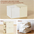 Clothes Storage Bins with Sturdy Frames, Foldable Fabric Clothing Organizer Box for Moving, Sweater Storage Cube with