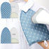 2 Pieces Gloves for Steamer, Waterproof Anti Steam Mitt with Finger Loop for Heat Resistant Ironing Board (Blue, Plaid)