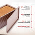 KITESSENSU Pullman Loaf Pan with Lid, 1 lb Dough Capacity Non-Stick Bakeware for Baking Bread