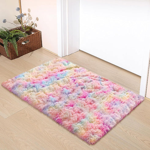 2x3 Small Area Rug Unicorn Rainbow Rugs for Girls Bedroom Soft Fluffy