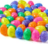 JOYIN 12 Pcs Plastic Iridescent Printed Bright Easter Eggs 3.15" Tall for