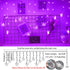 in,120 8 20FT Purple Butterfly Curtain Fairy Lights USB Plug LED Modes Firefly Twinkle Icicle String Lights with Remote