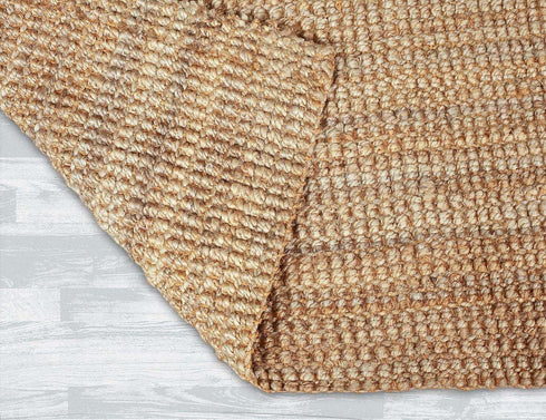 Jute Handspun 24" x 36" Area Rug, Premium Reversible Chunky Textured Tan Beige Accent Carpet