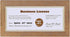 Space Art Deco, 4x9 Gold Textured Frame for Business License/Certificates, Tempered Glass, 1-Pack