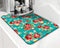 Coffee Bar Mat Accessories for Countertop, Pioneer Flower Rubber Backed Dish Drying Mats, 20x12in, Fit Under Coffee