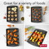 GoodCook 15” x 10.5” Nonstick Carbon Steel Baking Pan & Raised Wire Rack Set for Pizza, Bacon, and Multipurpose Cooking