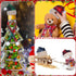 Geyoga 8 Pcs Mini Santa Hats and Scarves Decor Doll Christmas Accessories Small Gnome Hat for Craft DIY for Wine Bottle