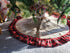 AISENO 48 Inch Christmas Tree Skirt Linen Burlap Buffalo Plaid Edge Decoration for Merry Christmas