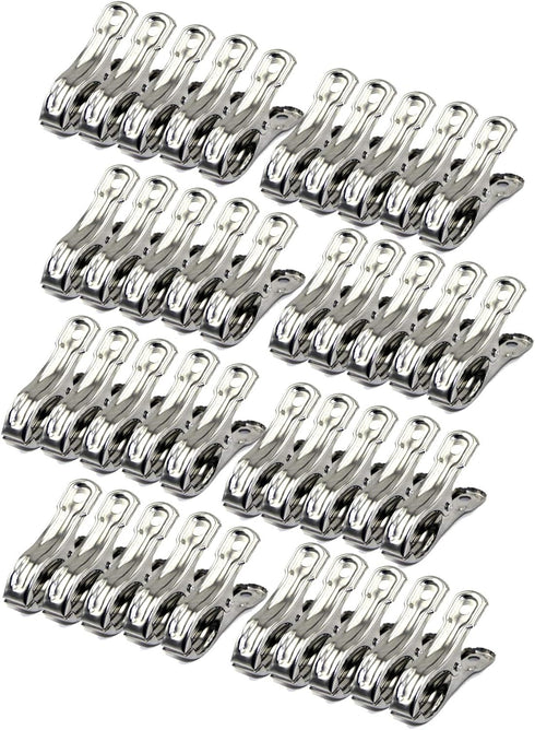 Row Cover Clips, 40 Pack, 2.2 Inch Stainless Steel Clothes Pins for Garden and Beach Towel