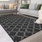 Chicrug Shag Geometric Modern Area Rug for Bedroom, 3x5 Feet Memory Foam