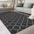 Chicrug Shag Geometric Modern Area Rug for Bedroom, 3x5 Feet Memory Foam
