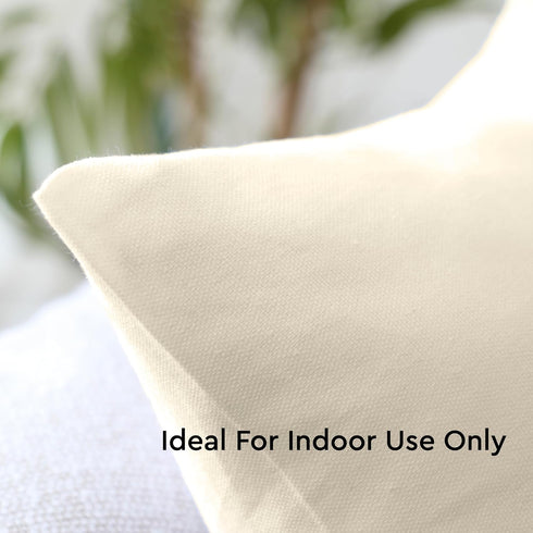 Encasa XO Set of 2 Throw Pillow Covers, 20x20 in, Cotton, No Inserts, Decorative Cushion Covers for Living Room