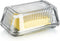 Clear Glass Butter Dish with Lid for Countertop, 6.5" Crystal Butter Dish