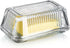Clear Glass Butter Dish with Lid for Countertop, 6.5" Crystal Butter Dish