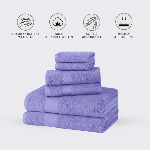 6 Set, 100% 2 2 2 Towels Beyond - Luxury Piece Towel Turkish Cotton, Quick Drying, Highly Absorbent & Comfy, Includes