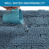 H.VERSAILTEX Non Slip Extra Thick Chenille Striped Bath Mat Rug Runners - 47" x 17" - Washable Plush Area Carpet -