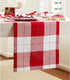 36 Inches 100% 14 36 Inch Solino Home Linen Christmas Plaid Table Runner - Pure Linen Very Merry Plaid Short Table
