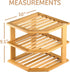 RoyalHouse Bamboo 3-Tier Corner Shelf Organizer - Space Organizer for Kitchen and Bathroom Countertop