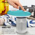 Farberware Compact Battery Operated Automatic Can Opener, Hands-Free for Any Size Can, Aqua