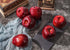 30PCS 3.43" 2.95" Toopify Artificial Red Apples, Fake Fruit Lifelike Simulation Apples for Home Kitchen Table Basket