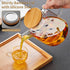 54oz Sturdy Glass Teapot with Removable Filter, Thick Borosilicate Glass Tea Pot with Bamboo Lid for Loose Tea