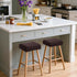 Set 2 Protector(Set 2,Waterproof-Coffee Waterproof Backless Bar Stool Covers of Rectangle Knitted Diagonal Stripes