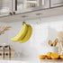 Josmimic Counter, Under Cabinet Banana Hook Adhesive - Sticky Banana Hanger Under Sturdy Metal Banana Holder
