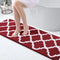 OLANLY Bathroom Rugs 47x17 | Soft Absorbent Microfiber Bath Mats, Non-Slip Shaggy Shower Carpet, Burgundy