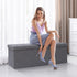 43 Inches 15" 43" 15" LEMY Folding Ottoman Storage Bench, Foot Rest Stool with Wooden Divider&Large Storage Space