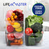 Multi-purpose Refrigerator Bins, 2 Pieces Large Capacity Stackable Fridge Bin Organizer with Easy Grip Handles
